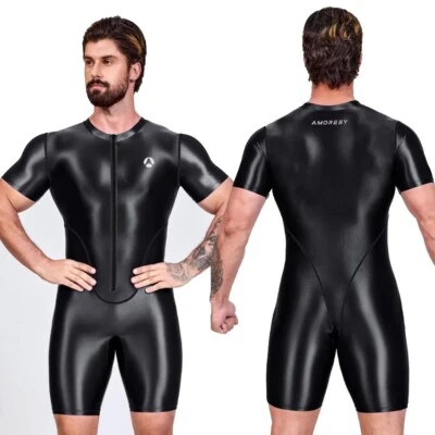 AMORESY Olympus Men's Tracksuits Jumpsuits Bodysuit Tights Overalls Suits Cyclin - Image 1 of 4