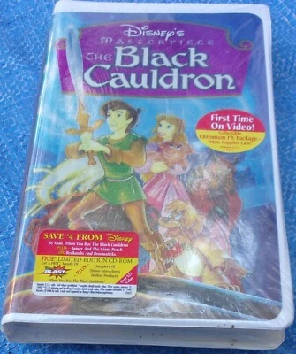 Walt Disney Home Video The Black Cauldron Factory Sealed VHS Chromium Package - Image 1 of 4