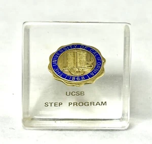 Pisapapeles Acrílico Moneda Flotante UCSB STEP PROGRAM SANTA BARBARA Cubo de Hielo - Imagen 1 de 12