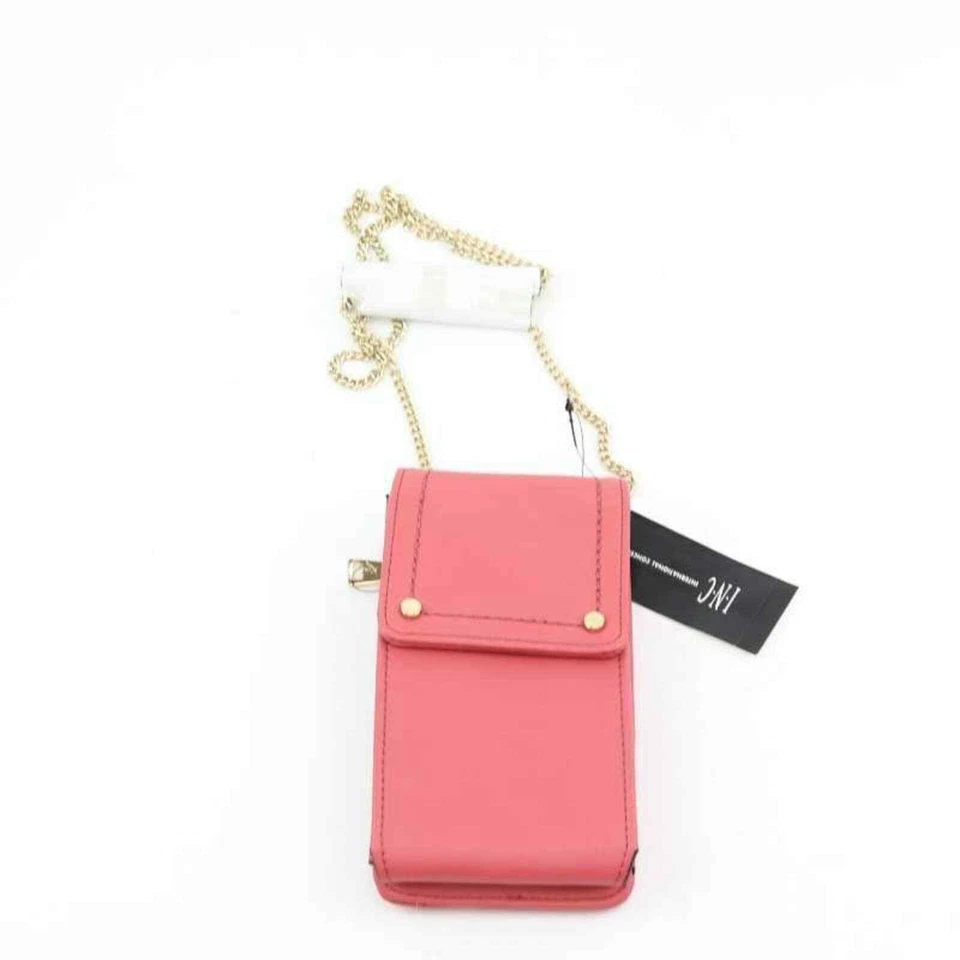 Inc International Concepts Womens Arieyll Crossbody Bag Pink Magnetic Button