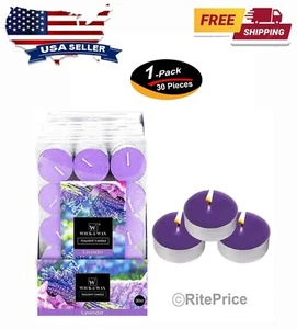 30 PCS Lavender Tealight Candles Highly Scented Long Lasting Aromatherapy - New - Picture 1 of 9