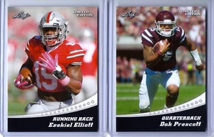 (2) EZEKIEL ELLIOTT & DAK PRESCOTT 2016 LEAF LIMITED EDITION 2 CARD ROOKIE LOT!  - Picture 1 of 2