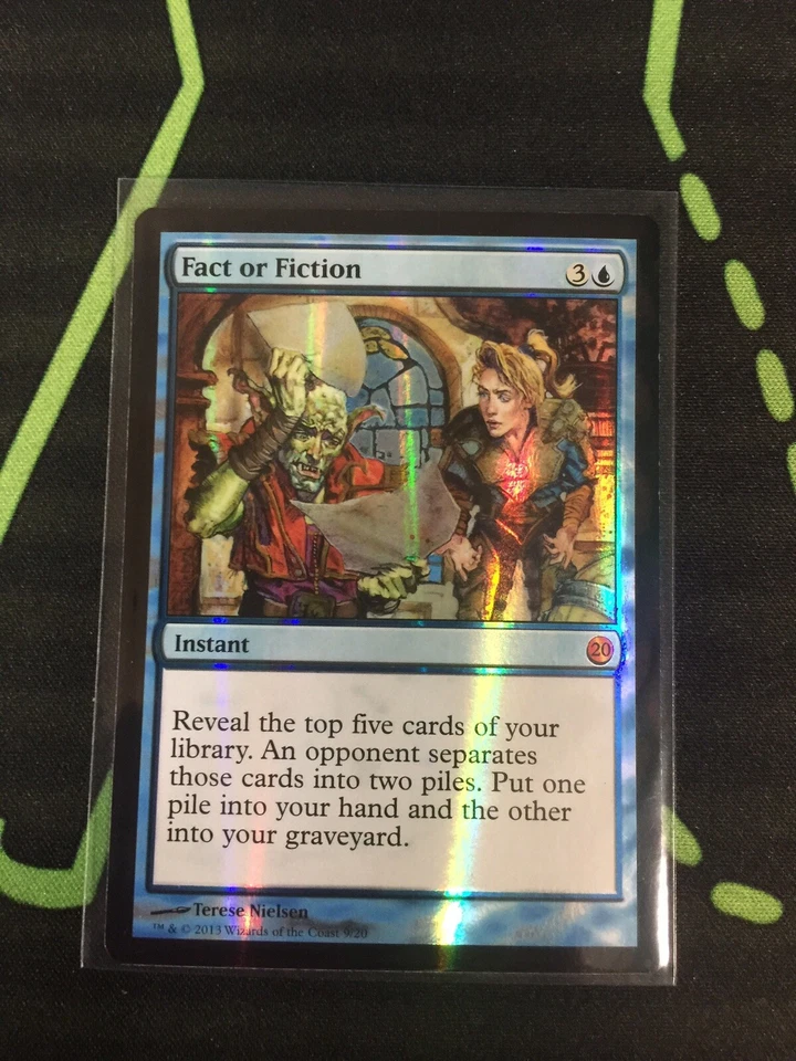 MTG Magic The Gathering Fact Or Fiction Foil FtV Blue Instant Commander  - Image 1 of 1
