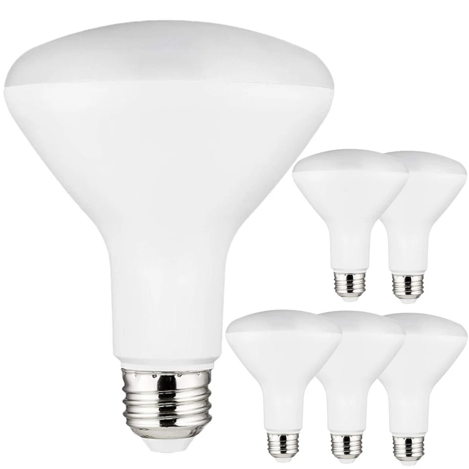 6Pack BR30 LED Bulbs, Dimmable Indoor Flood-Light, 10.5W(65W), 2700K, 800LM, E26 - Image 1 of 1