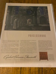 Vintage 1943 Kapherz Phonograph Radio Prozession Werbung - Bild 1 von 1