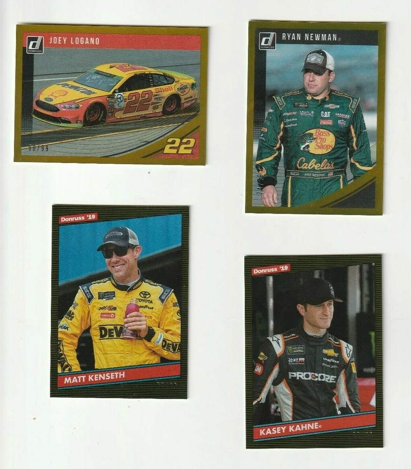 2019 (4) DIFFERENT DONRUSS GOLD PARALLELS #/99  LOOK  BIG DRIVERS   FREE SHIP - Image 1 of 1