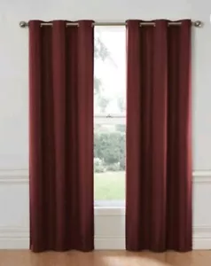 0Eclipse Nottingham Thermal Energy Efficient Grommet Curtain Panel 2 Pcs. L1 - Picture 1 of 5