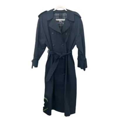 Vintage Burberrys' Navy Blue Trench Coat, 1980s, Size 12P – Excellent Condition - Image 1 of 4