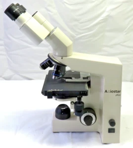ZEISS Axiostar Plus Microscope with 4 Objectives, FOR PARTS/ REPAIR - Picture 1 of 10