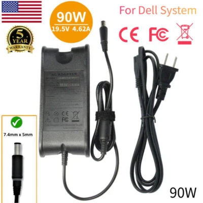 90W Laptop Charger AC Power Adapter for Dell Latitude E5440 E5470 7480 E6540 E74 - Image 1 of 4