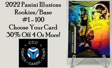 2022 PANINI ILLUSIONS FOOTBALL - ROOKIES/BASE - #1-100 PICK YOUR CARDS