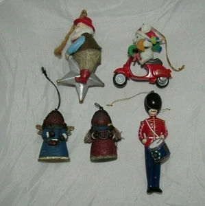 CHRISTMAS TREE ORNAMENT 5 PIECE LOT - Picture 1 of 4
