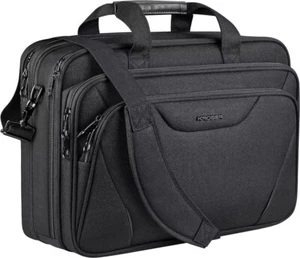 Laptop Bag 18" Expandable Fits Up to 17.3" Briefcase Large Travel Water-Repellen - Picture 1 of 9