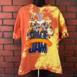 Space Jam Woman's Shirt Tie Dye XL Short Sleeve Casual - Picture 1 of 6