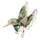  Winter Brooch Crystal Hummingbird Decorative Breastpin Durable Fashion