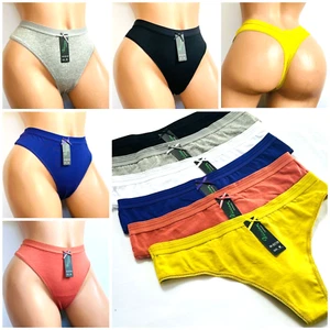6pk Cotton Thong Panties Seamless Underwear Women Sexy Lingerie Set Panties 2126 - Picture 1 of 12