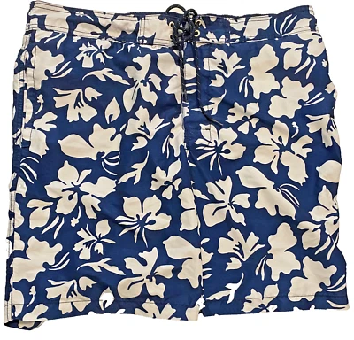 Bañador Hombre con Forro Talla XL, St John’s Bay, Azul/Blanco Excelente Estado Foto 1 de 4