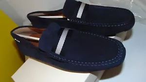 BALLY AUTHENTIC SUEDE LOAFERS 42 550.00 CART. PRIM-ESTATE C16m - Picture 1 of 8