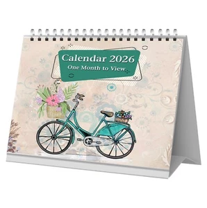 Arpan 2026 Free-Standing 1 Month To View Spiral Desk Top Calendar, Vintage Art - Picture 1 of 9