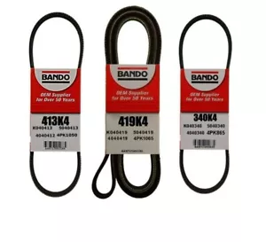 3pc Fan Belt Kit for Toyota 4Runner 3.4L V6 1996-2002 - Picture 1 of 7