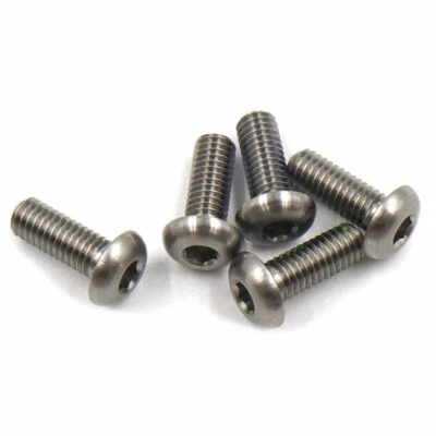NEW Yeah Racing BTP308 Titanium TC4 M3x8mm High Precision Button Head Socket - Image 1 of 3