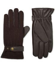 Isotoner Men's Flannel & Leather Glove  Saddle Xl