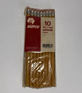 Vtg Nappco No. 2 Lead Pencils Bonded 9 Included Unsharpened Thor - Picture 1 of 2