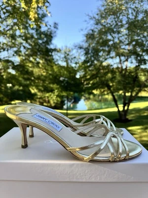 Jimmy Choo Ivana золото лакированная кожа, размер 39, размер 9 - Изображение 1 из 4