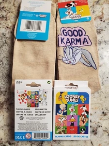 1 Deck Looney Toons Playing Cards & A FREE PAIR Of Bugs Bunny Socks Brand New - Picture 1 of 3