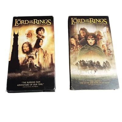 Vintage Lord of the Rings VHS Lot: The Two Towers & Fellowship of the Rings - Image 1 of 4