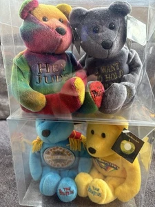 All 4 Apple Branded Beatles Beanie Bears Limited Edition 1999 Ty. - Bild 1 von 11