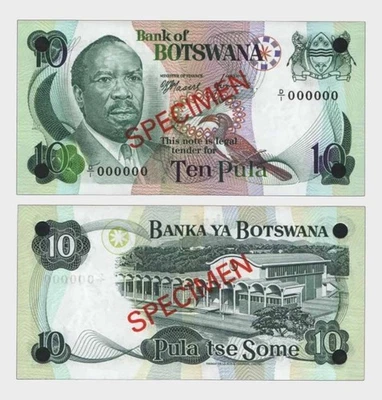 Botsuana - 1976 - 10 Pula - ESPECIMEN - "UNC" #CO1347 Foto 1 de 4