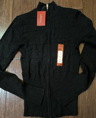 Suéter GUESS Vitchelle FZ Lurex Negro Jet Talla XS Nuevo Con Etiquetas Foto 1 de 4