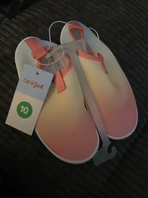 Cat & Jack Lake Little Girls' Pink & Yellow Ombré Slip On Water Shoes -- Size 10 - Image 1 of 2