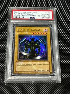 YUGIOH PSA 10 2002 Beast of Talwar PSV-103 Ultra Rare 1st Edition *0858 - Image 1 of 2