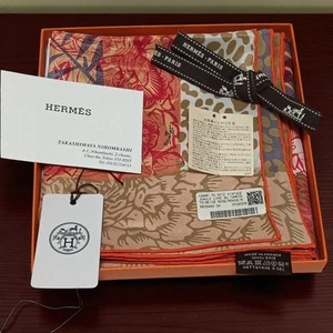 HERMES Carre 70 Jungle Love 100% Seide Schal rot bunt Leopard mit Etikett Box - Bild 1 von 5