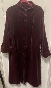 Vintage Marguerite Rubel San Francisco lila Samt langer Opera Mantel Gr. 16 - Bild 1 von 13