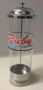 Vintage Ruby’s Diner Strohhalm Spender, Retro 1950er Soda Brunnen Stil Dekor, EXC - Bild 1 von 19