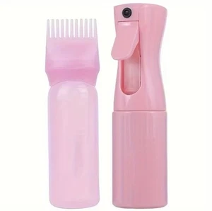 2-Piece Hair Care Set Hair Oil Applicator Comb Bottle + Continuous Spray Bottle - Picture 1 of 6