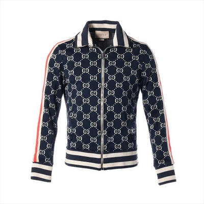 Chaqueta deportiva Gucci GG jacquard algodón S para hombre azul marino 496919 Foto 1 de 4