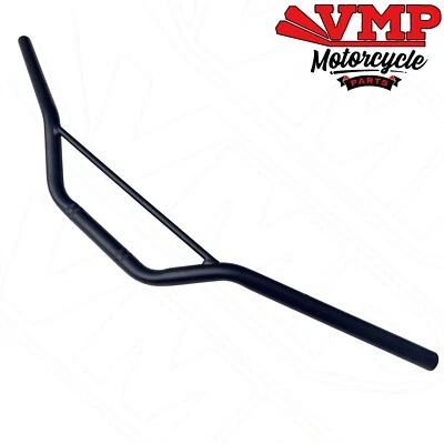 Scrambler Brat Cafe Racer Motorcycle Cross Bar Brace Handlebars Black 22mm 7/8" - Image 1 of 4