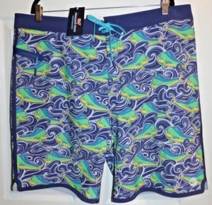 VINEYARD VINES Performance Men's Board Short  DOLPHIN FISH WAVE  Sz 40  NWT $145 - Picture 1 of 5