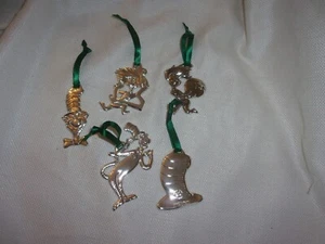 5er Set Dr. Seuss Weihnachtsschmuck glänzend silberfarben Original Film Fanartikel - Bild 1 von 2