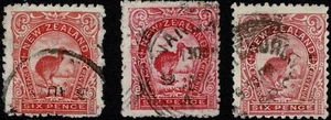 New Zealand - 1900 Kiwi - 3 Shades used. - Imagen 1 de 2