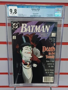 QUIOSCO BATMAN #429 (DC, 1989) CGC 9.8 ~ MUERTE EN LA FAMILIA ~ Páginas Blancas - Imagen 1 de 1