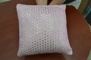 HANDMADE SARI DESIGN SOFT POLY THROW PILLOW 12" x 12" #X3 - Picture 1 of 2