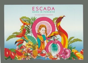 Carte publicitaire format carte postale + patch - Escada recto verso - Picture 1 of 2