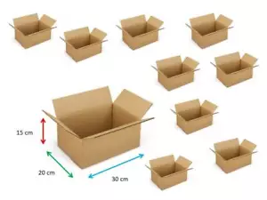 SCATOLA DI CARTONE DOPPIA ONDA NEUTRA 30x20x15 IMBALLAGGIO SPEDIZIONI 5 PEZZI - Foto 1 di 1