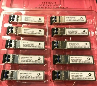 para Juniper Networks 10 Gb EX-SFP-10GE-LR 10 GBASE-LR SFP+ LC 740-021309 10 km SMF  Foto 1 de 2