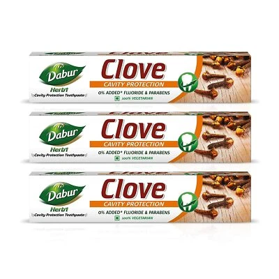 Pasta de dientes DABUR Herb'L Clavo Protección de cavidades 600 g 200 gm X 3 Foto 1 de 4